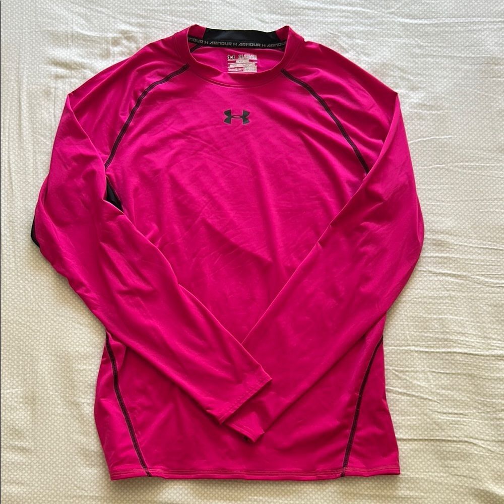 Under Armour Men's Vibrant Pink Long Sleeve Tee